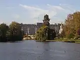 St James's Park Lake, to the northwest, and Buckingham Palace