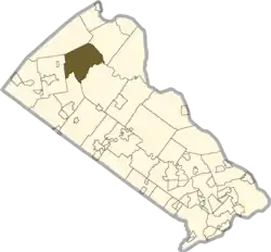 Location of Haycock Township in Bucks County