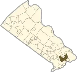 Location of Levittown in Bucks County