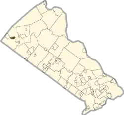 Location of Milford Square in Bucks County