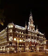 New York Palace Budapest at night