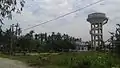 View of the water reservoir tower that was built as part of Small Town Drinking Water and Sanitation Project