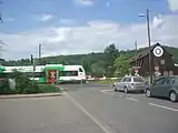 Level crossing at the eastern end of the station