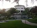 View of building 17 as seen from the Japanese garden