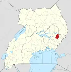 District location in Uganda