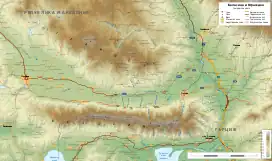 A map of the Sandanski–Petrich Valley