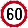 Speed limit (60 km/h)