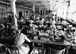 Teddy bear production at Margarete Steiff GmbH, Giengen, 1960