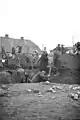 Jews build air-raid trenches under the supervision of RAD, Uniejów, May 1941