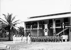 Policemen at Duala on the Kaiser's birthday, 1901