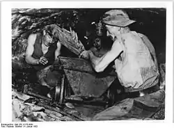 treatment of loose rock and ore, Mansfeld copper slate mine, 1952