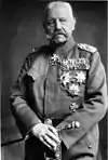 Generalfeldmarschall Paul von Hindenburg wearing the 1914 Grand Cross of the Iron Cross and the Star to the Grand Cross (Hindenburgstern).