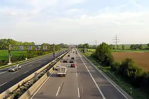 Bundesautobahn 5 at Frankfurt am Main