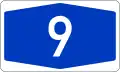 Bundesautobahn 9 number.svg