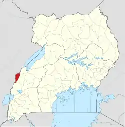 District location in Uganda