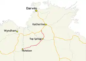 Buntine Highway map