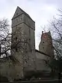 Northeastern corner tower and view of the gateway