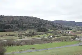 Image 3: View of the Zaunsbacher Berg from the NE above the valley of the Trubach (Dec 2014)