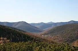 Burkhalinsky Pass as seen from the Susuman side