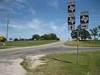 FM 331 at the south end of the FM 529 concurrency