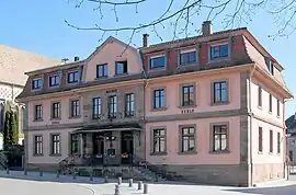 The town hall and school in Burnhaupt-le-Haut