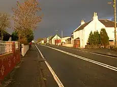 Burnhouse village looking towards Lugton