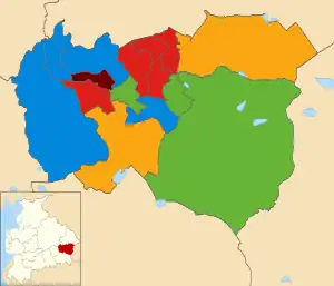 2021  Labour Party (UK): 5   Conservative Party (UK): 4   Green Party of England and Wales: 3   Liberal Democrats (UK): 2   Burnley and Padiham Independent Party: 1