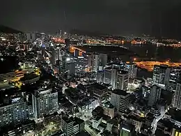 View from the tower at night