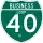 Business Interstate 40-H marker