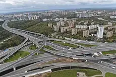 Businovskaya interchange of North-Eastern Chord and Moscow Ring Road. It is the biggest interchange in Russia.