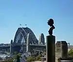 Portrait bust in Sydney unveiled by the Crown Prince and Princess of Denmark in 2005