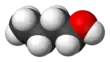 Spacefill model of n-butanol