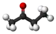 Ball-and-stick model of butanone