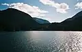 Butedale seen from the middle of the channel