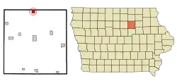 Location of Greene, Iowa