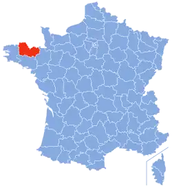 Location of Côtes-d'Armor in France