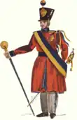 Captain of the barrier, 1832 uniform draft