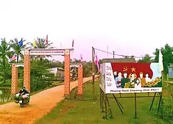 Welcome gate in Mai Xá village