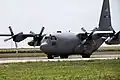 C-130H of the 908th Airlift Wing at Boboc Air Base in 2019.