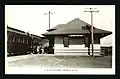 The Canadian Northern Railway station in Tofield, Alberta, in 1943.