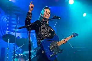 Erja Lyytinen performing at HRH Blues at the O2 Academy Sheffield, 2019.