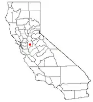 Location of Taft Mosswood, California