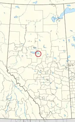 Location in Alberta