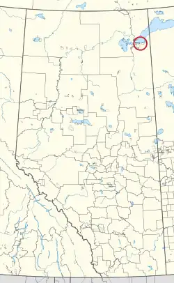 Location in Alberta