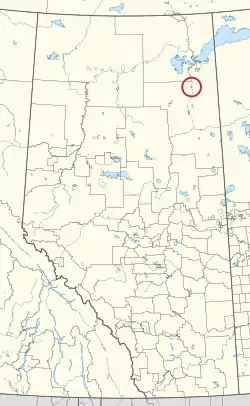 Location in Alberta