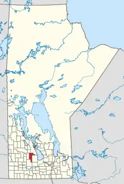 Location of the Municipality of Glenella-Lansdowne in Manitoba