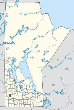 Location of the Hamiota Municipality in Manitoba