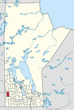 Location of the Prairie View Municipality in Manitoba