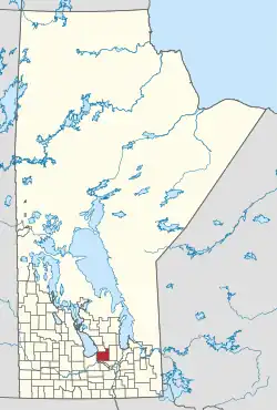 Location of the RM of Woodlands in Manitoba