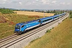 ČD Railjet on its way to Vienna